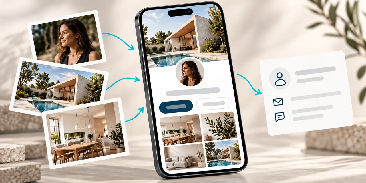 Photos and content brought together in a custom digital profile